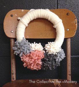 Pom pom Hygge Wreath The Collective lhe + Makery in Lisle, IL