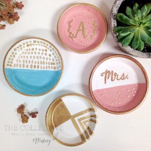 Hand painted ring dishes at The Collective lhe + Makery