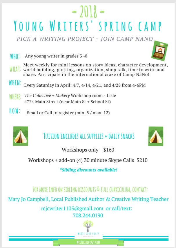 Young writers camp at The Collective lhe + Makery