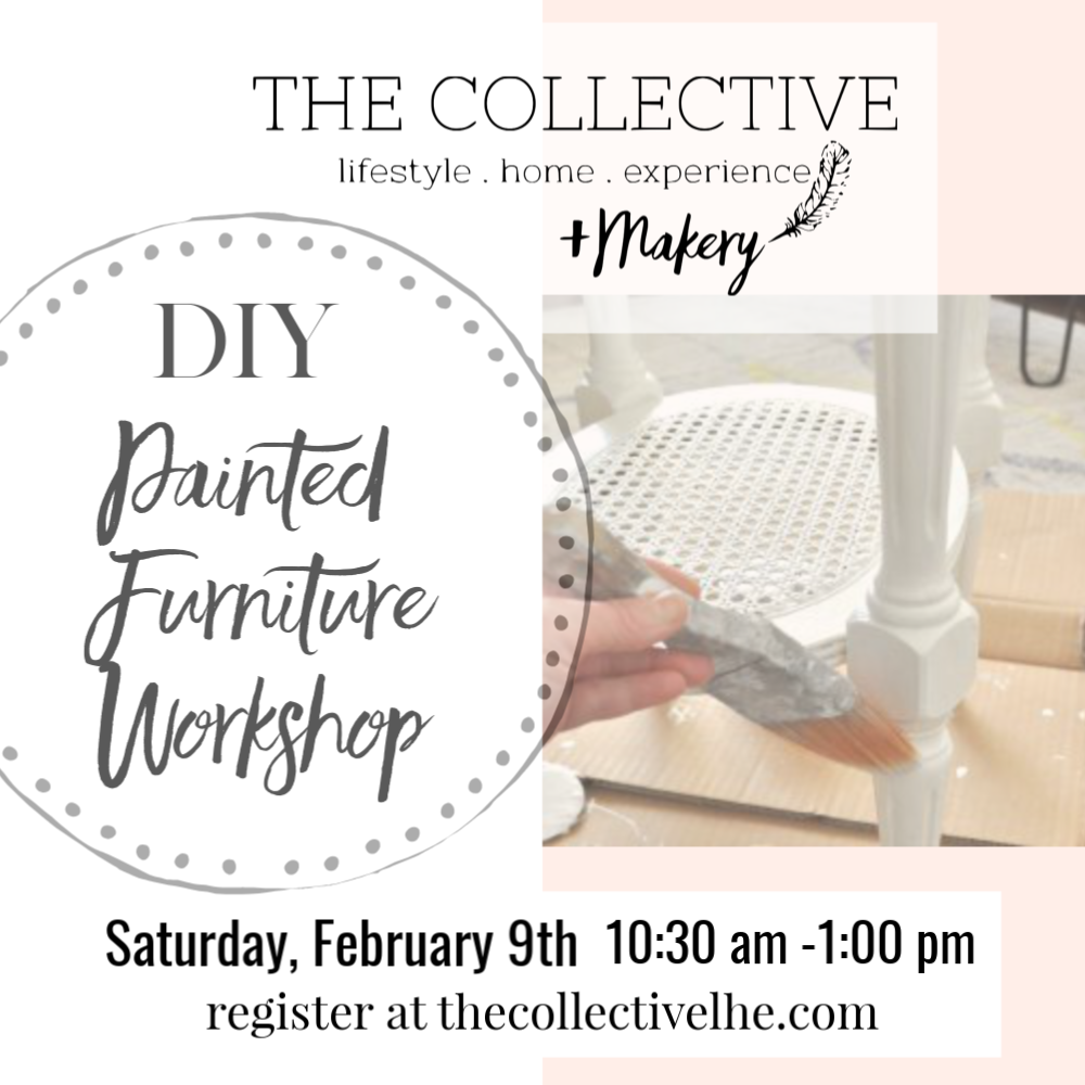 DIY painted furniture workshop at The Collective lhe +Makery